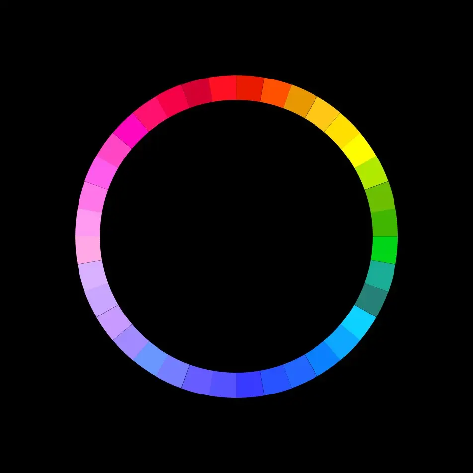 A color wheel illustrating the significance of a cohesive color palette for brand consistency and audience engagement in a PowerPoint creative template