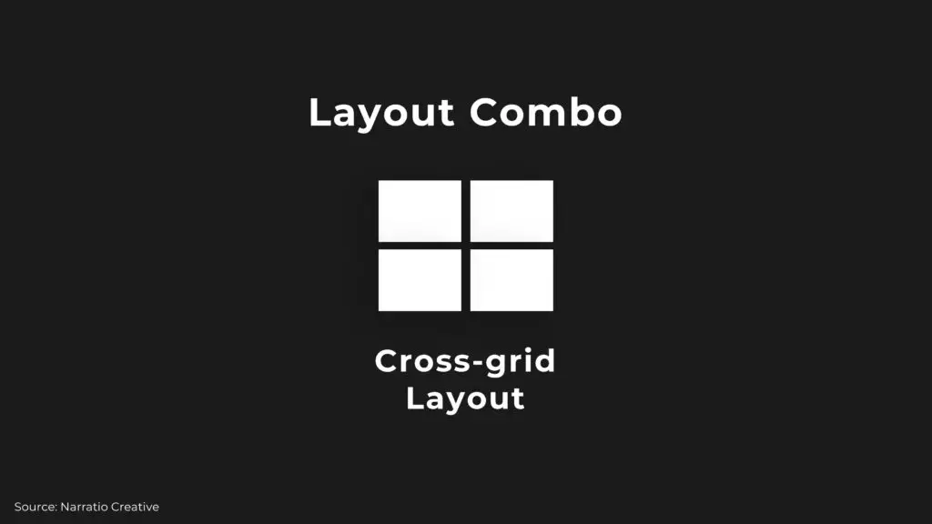 layout combo with cross-grid business presentation layouts example
