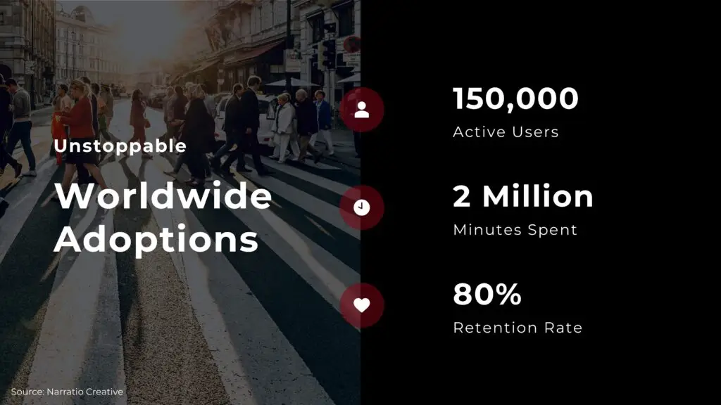 left/ right business presentation layouts example with icons