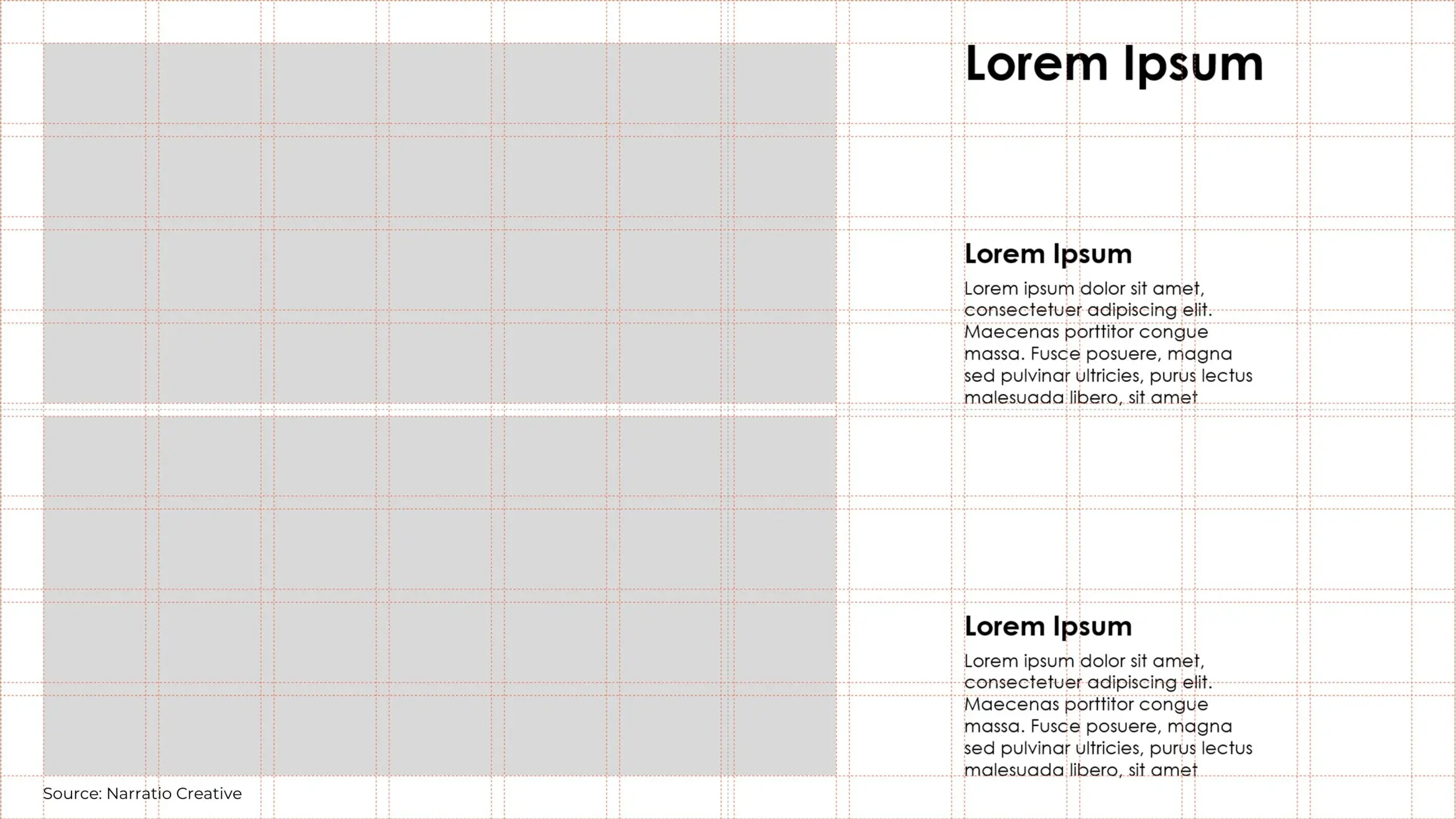 PowerPoint Guides layout sample placeholder with two rows