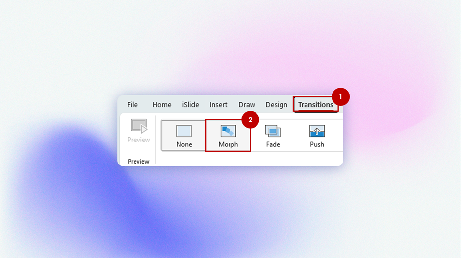 morph transition powerpoint tips