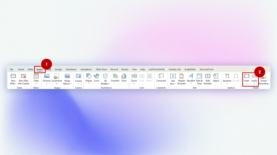 powerpoint tips audio and video